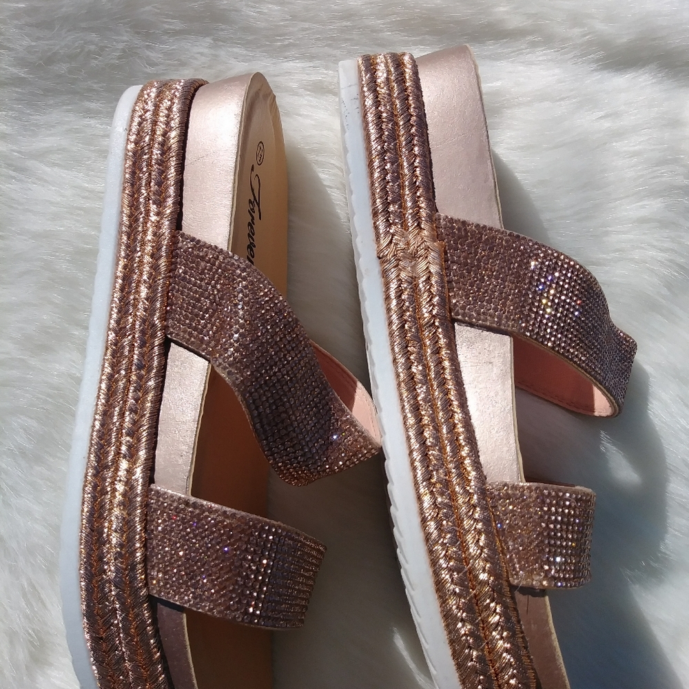 Forever Rhinestone Sandals - Picture 3 of 8